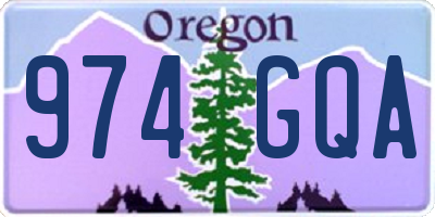 OR license plate 974GQA