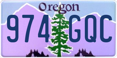 OR license plate 974GQC