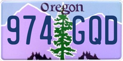 OR license plate 974GQD