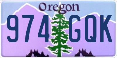 OR license plate 974GQK