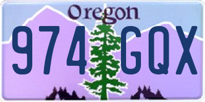 OR license plate 974GQX