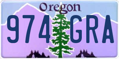 OR license plate 974GRA