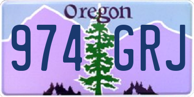 OR license plate 974GRJ