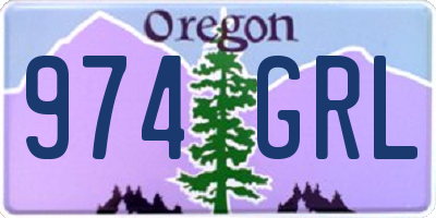 OR license plate 974GRL