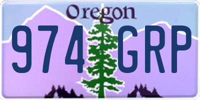 OR license plate 974GRP