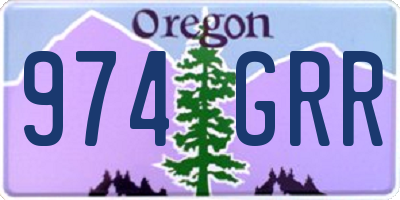 OR license plate 974GRR