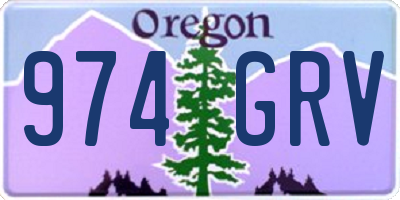OR license plate 974GRV