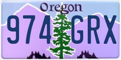 OR license plate 974GRX