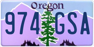 OR license plate 974GSA
