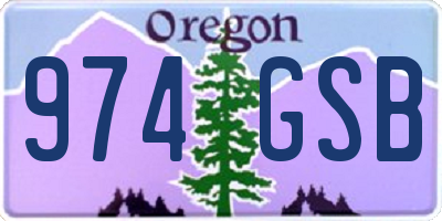 OR license plate 974GSB