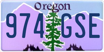 OR license plate 974GSE