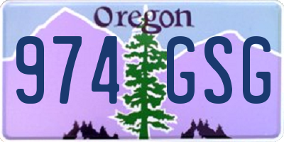 OR license plate 974GSG