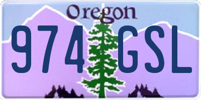 OR license plate 974GSL