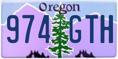 OR license plate 974GTH
