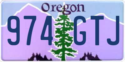 OR license plate 974GTJ