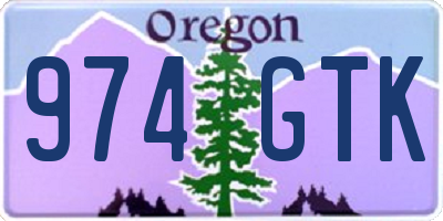 OR license plate 974GTK