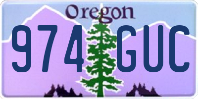 OR license plate 974GUC