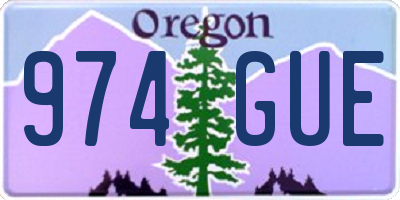 OR license plate 974GUE