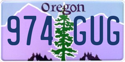 OR license plate 974GUG