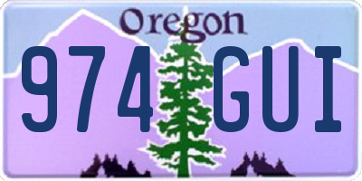 OR license plate 974GUI