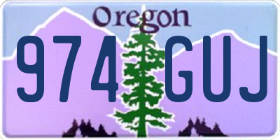 OR license plate 974GUJ
