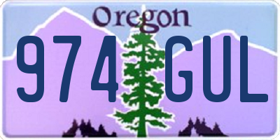OR license plate 974GUL