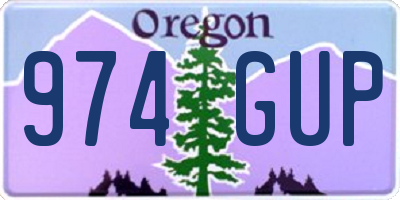 OR license plate 974GUP