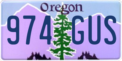 OR license plate 974GUS