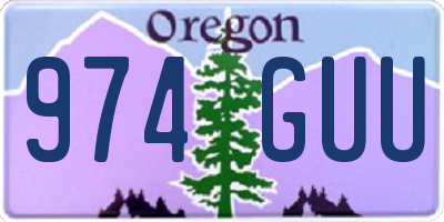 OR license plate 974GUU