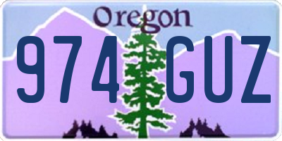 OR license plate 974GUZ