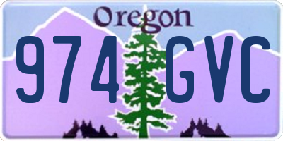 OR license plate 974GVC