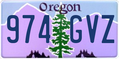 OR license plate 974GVZ