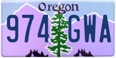 OR license plate 974GWA