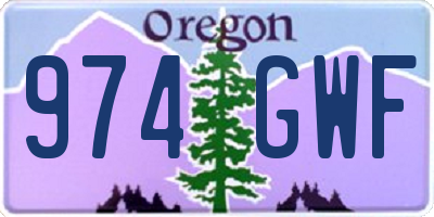 OR license plate 974GWF
