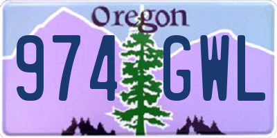 OR license plate 974GWL