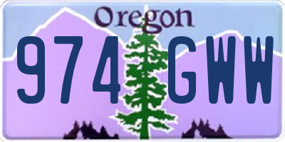 OR license plate 974GWW