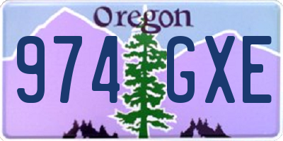 OR license plate 974GXE