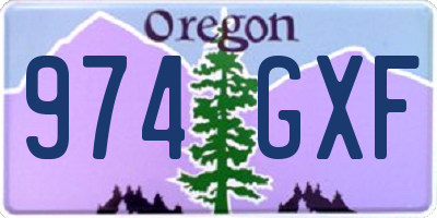 OR license plate 974GXF