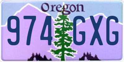 OR license plate 974GXG