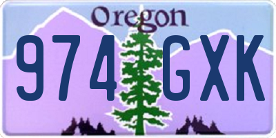 OR license plate 974GXK