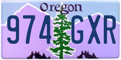 OR license plate 974GXR