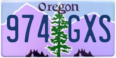 OR license plate 974GXS