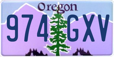 OR license plate 974GXV