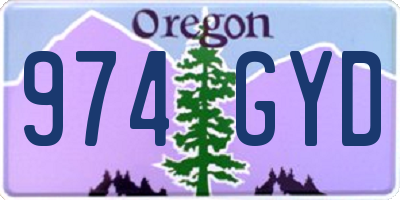 OR license plate 974GYD