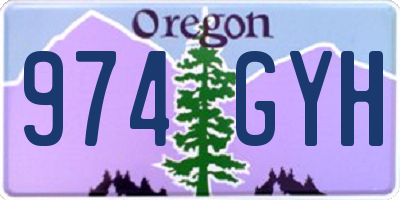 OR license plate 974GYH