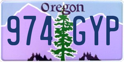 OR license plate 974GYP