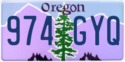 OR license plate 974GYQ