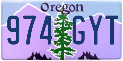 OR license plate 974GYT