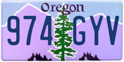OR license plate 974GYV