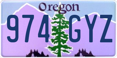OR license plate 974GYZ